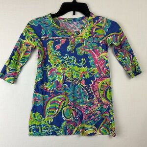 Lilly Pulitzer Girl size 6-7 Palmetto Dress 12442 Toucan Play Prink 100% Cotton